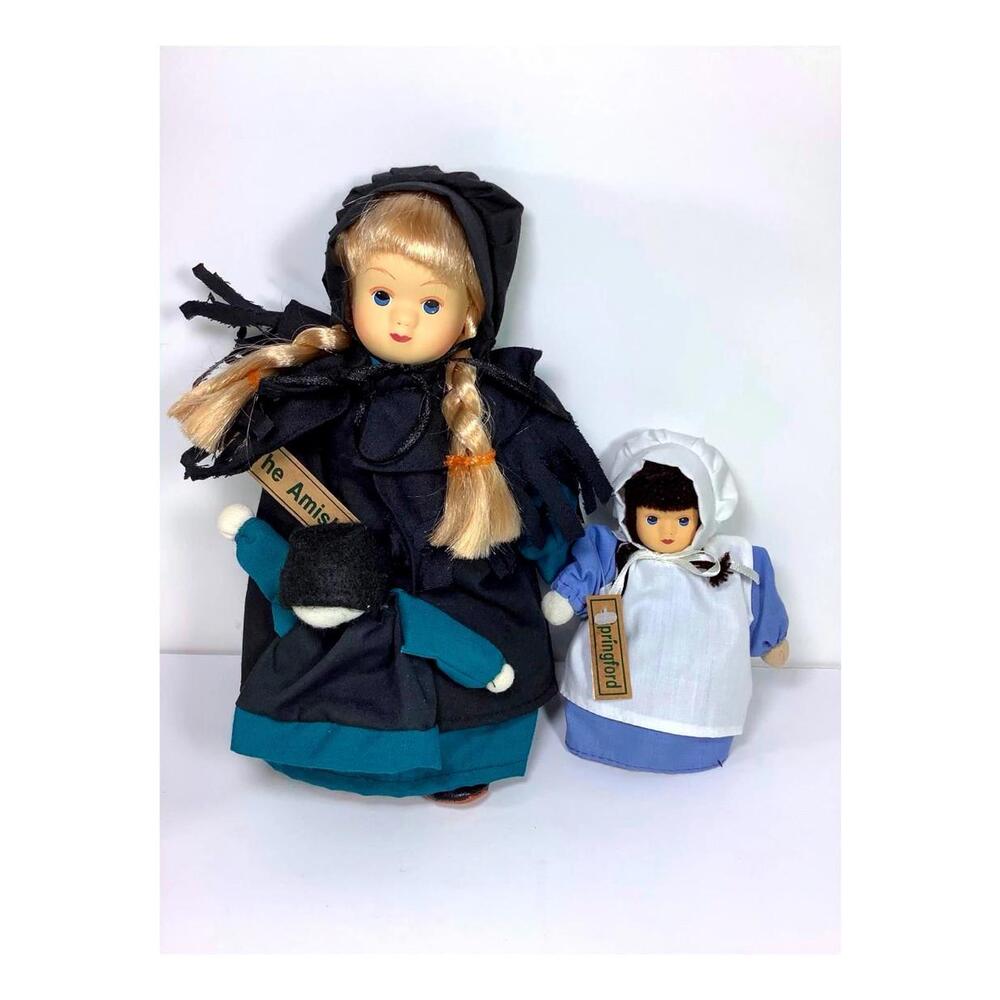 Vintage Springford Porcelain Amish dolls
